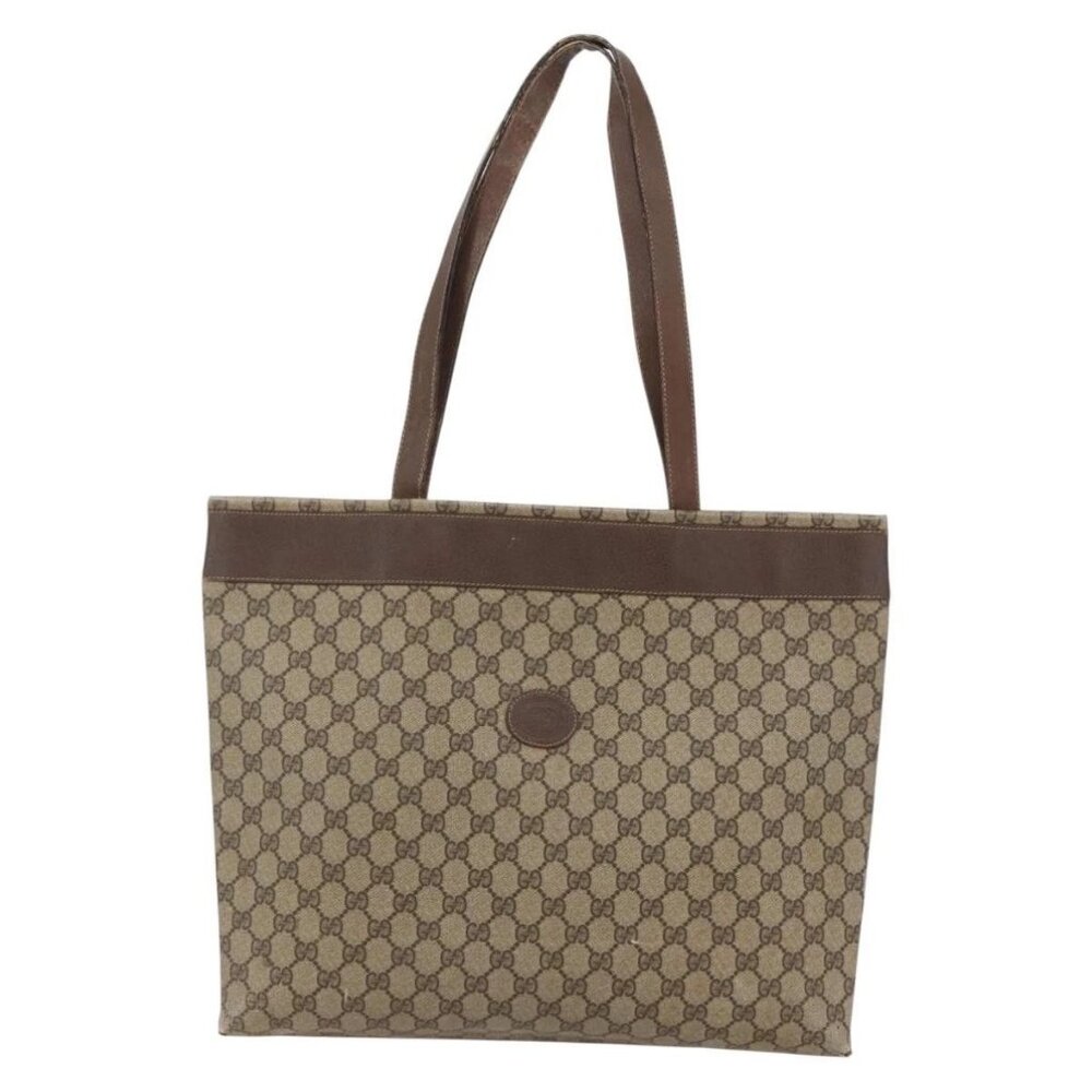GUCCI GG Supreme Tote Bag PVC Beige 156 02 109 Auth bs30092 - Picture 2 of 16